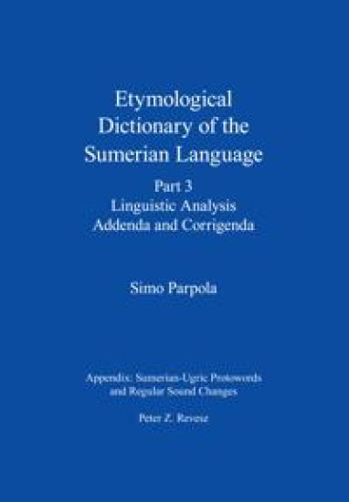 Etymological Dictionary of the Sumerian Language, Part 3
