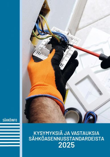 Kysymyksiä ja vastauksia sähköasennusstandardeista 2025, kirjan kansikuva