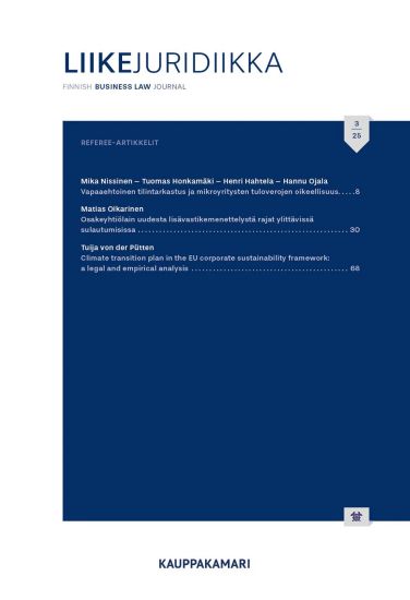 Liikejuridiikka 3/2025, kirjan kansikuva