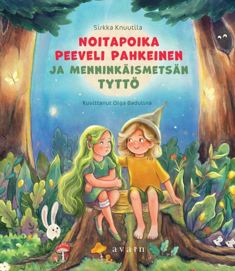 Noitapoika Peeveli Pahkeinen ja Menninkäismetsän tyttö – Sirkka Knuutila, kirjan kansikuva