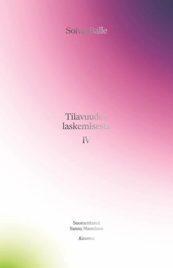 Tilavuuden laskemisesta IV – Solvej Balle, kirjan kansikuva
