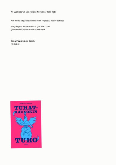 Tuhatkaunokin tuho – Jaakko Yli-Juonikas, kirjan kansikuva