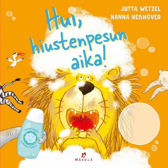 Hui, hiustenpesun aika! – Jutta Wetzel, kirjan kansikuva