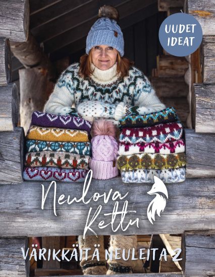 Neulova kettu - Värikkäitä neuleita - Uudet ideat – Tiina Lukkarinen, kirjan kansikuva
