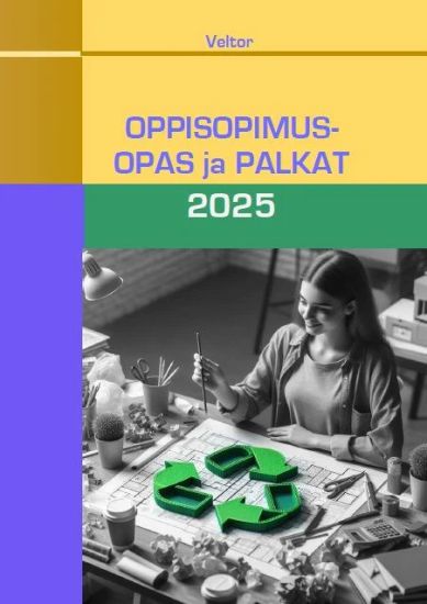 Oppisopimusopas ja palkat 2025, kirjan kansikuva