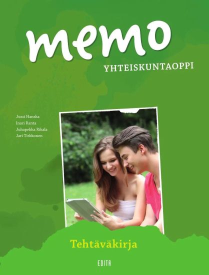 Memo 9 Yhteiskuntaoppi Tehtäväkirja – Jussi Hanska, kirjan kansikuva