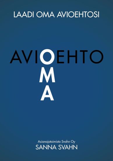 OMA Avioehto – Sanna Svahn, kirjan kansikuva