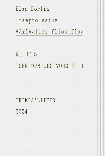 Itsepuolustus – Elsa Dorlin, kirjan kansikuva