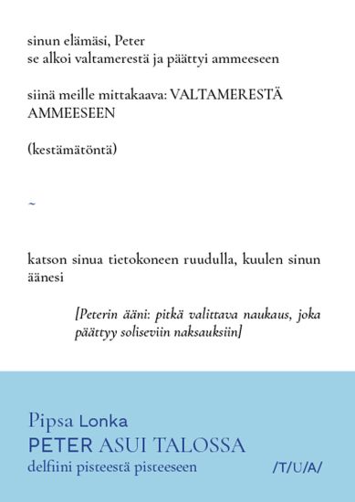 Peter asui talossa - delfiini pisteestä pisteeseen