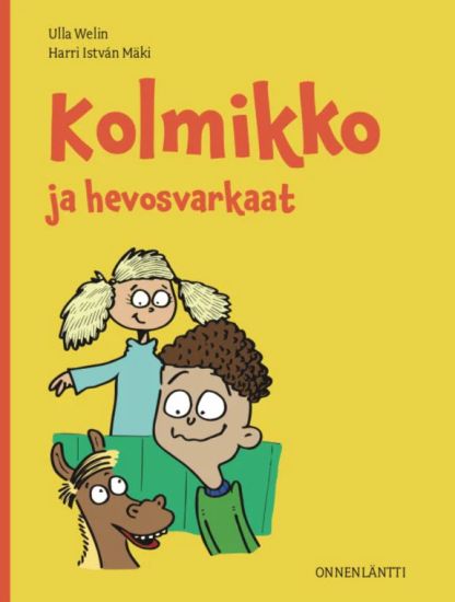 Kolmikko ja hevosvarkaat – Ulla Welin, kirjan kansikuva