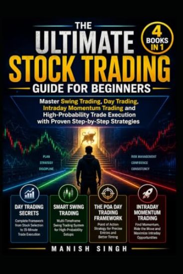 THE ULTIMATE STOCK TRADING GUIDE FOR BEGINNERS (4 BOOKS IN 1 and 300 chart image )