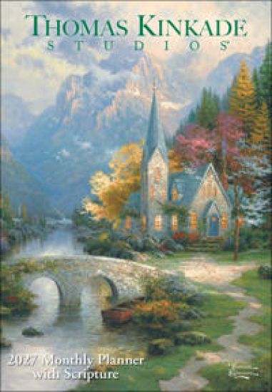 Thomas Kinkade Studios® 2027 Monthly Pocket Planner Calendar with Scripture