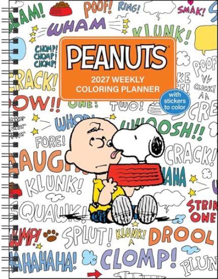 PEANUTS® 2027 Monthly/Weekly Coloring Calendar with Stickers to Color