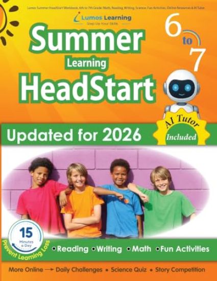 Lumos Summer HeadStart Workbook, 6th to 7th Grade